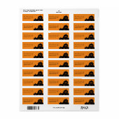 彫りパンプキンハロウィーン住所 シール (フルシート)