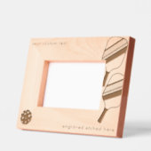 彫りパーソナライズされた写真枠漬物 レーザー彫刻フレーム (左)