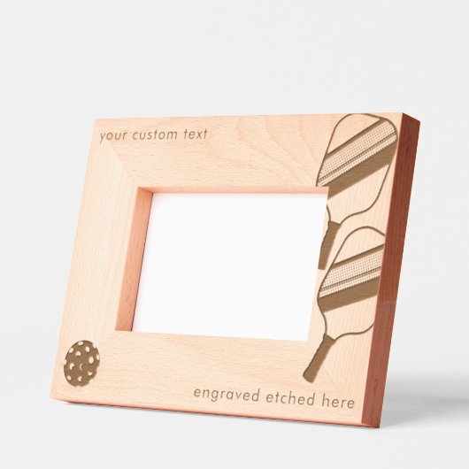 彫りパーソナライズされた写真枠漬物 レーザー彫刻フレーム (左)