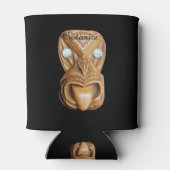 彫りマオリTiki顔サンダー_コーブ 缶クーラー (裏面)