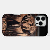 彫りムースウォールデコル iPhoneケース (裏面横)
