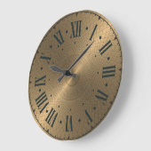 彫りモダン込み金ゴールド金属ディスク抽象芸術緩和曲線 ラージ壁時計 (傾斜)