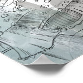 彫り手の美しいゴシック風の少女 ポスター (角)