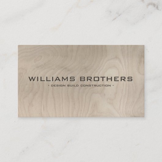 彫り文字建築建設業者 名刺 (正面)