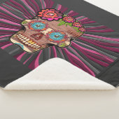 彫り木目シュガースカル付き/フローラクラウン シェルパブランケット (3/4)