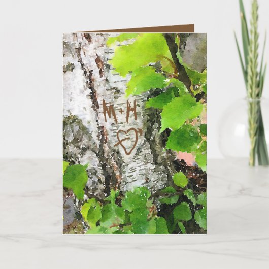 彫り木 ノートカード (正面)