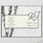 彫り樺の木ツリー結婚式 プログラム (正面)