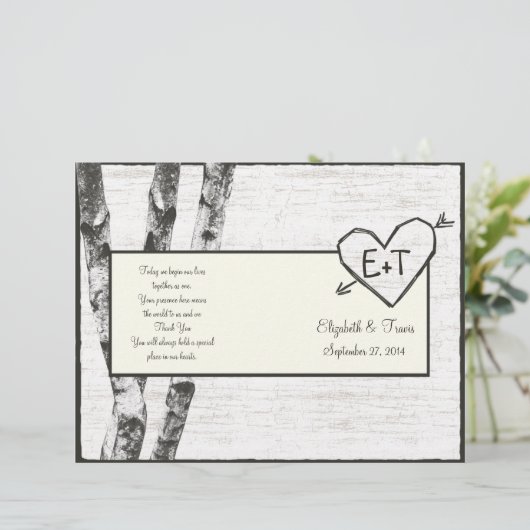 彫り樺の木ツリー結婚式 プログラム (スタンド正面)