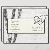 彫り樺の木ツリー結婚式 プログラム (正面/裏面)