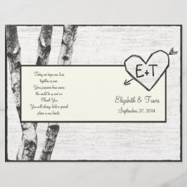 彫り樺の木ツリー結婚式 プログラム