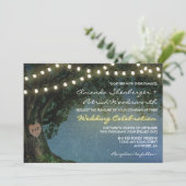 彫り素朴ハートオークツリー結婚式招待状 招待状 (スタンド正面)