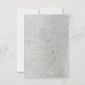 彫り素朴ハート樺の木ツリーウェディングRSVP 出欠カード (裏面)