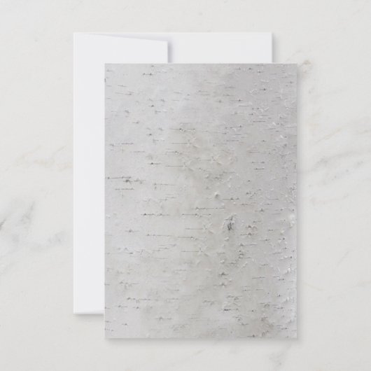 彫り素朴ハート樺の木ツリーウェディングRSVP 出欠カード (裏面)