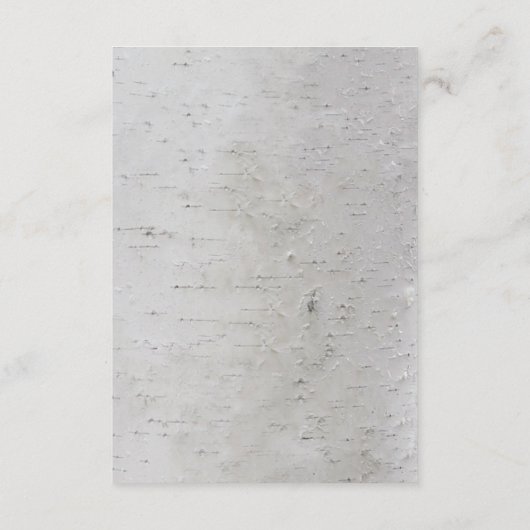 彫り素朴ハート樺の木ツリー結婚式レセプション エンクロージャーカード (裏面)