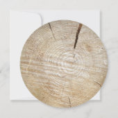 彫り素朴木材ハート結婚式招待状 招待状 (裏面)