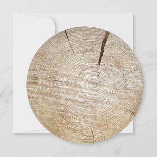 彫り素朴木材ハート結婚式招待状 招待状 (裏面)