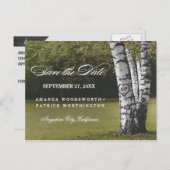 彫り素朴樺の木ツリーの国の日付を保存 案内ポストカード (正面/裏面)