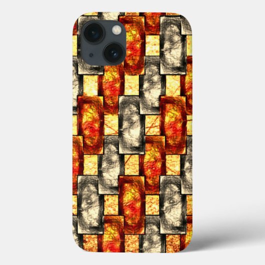 彫り角のベージュと赤みを帯びた整列 Case-Mate iPhoneケース (裏面)