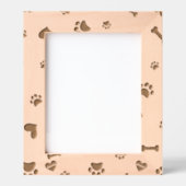 彫り込み犬の骨の手の印刷フローラフレーム レーザー彫刻フレーム (正面)