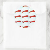 彫り魚のシール ラウンドシール (バッグ)