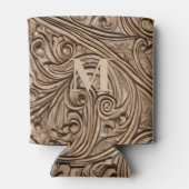 彫エレガントり木彫りモノグラムの 缶クーラー (裏面)