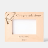 彫パーソナライズされた刻された卒業写真フレーム レーザー彫刻フレーム (正面)