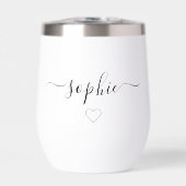 彫パーソナライズされた刻された極地ラクダのワイン花嫁 (正面)