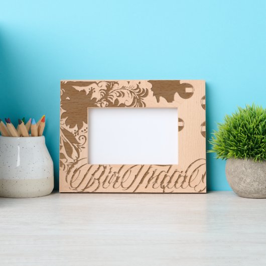 彫パーソナライズされた刻写真、フレームSILVER写真 レーザー彫刻フレーム (正面)