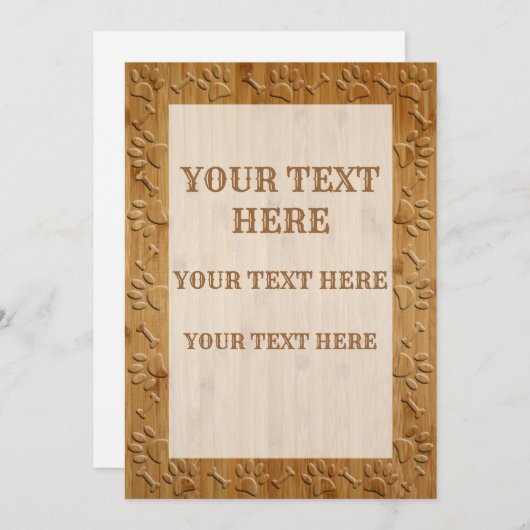 彫フェイクり木犬の足と骨 (正面/裏面)