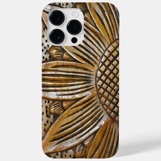 彫フェイクり木質日輪彫刻 Case-Mate iPhoneケース (裏面)