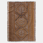 彫ロシアのり木箱 スローブランケット (正面縦)