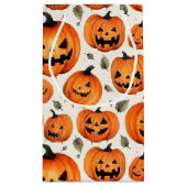 彫不気味りカボチャ&紅葉ハロウィーン スモールペーパーバッグ (裏面)