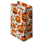 彫不気味りカボチャ&紅葉ハロウィーン スモールペーパーバッグ (正面アングル)