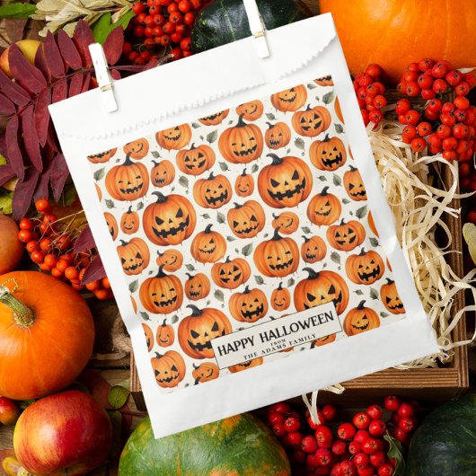 彫不気味りカボチャ&紅葉ハロウィーン フェイバーバッグ