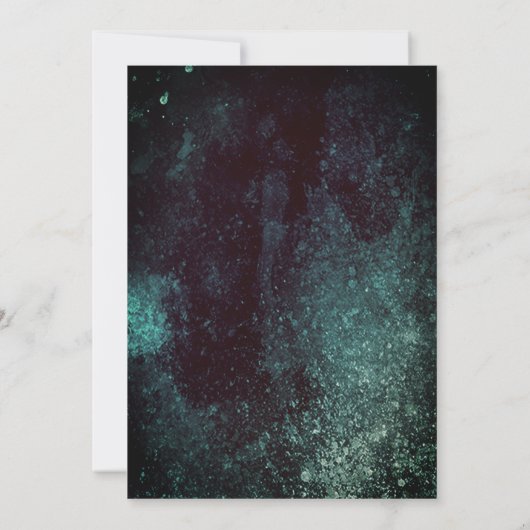 彫不気味刻カボチャ墓地ハローウィンパーティ 招待状 (裏面)