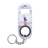 *~*彫像の自由。退役軍人軍隊レッドブルー キーホルダー栓抜き (正面)