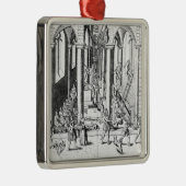 彫像を破壊しているカルビン派 メタルオーナメント (右)