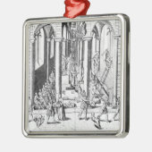 彫像を破壊しているカルビン派 メタルオーナメント (左)