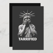 彫像リバティーニューヨークアメリカTarrified シーズンカード (正面/裏面)