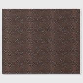 彫刻されたようなレザーの茶色のシームレスパターン ラッピングペーパー (フラット)