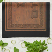 彫刻されたウッドシャロム キッチンタオル (折り畳み)