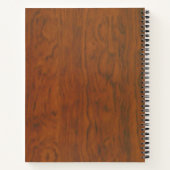 彫刻されたウッドシャロム ノートブック (裏面)