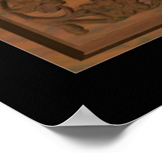 彫刻されたウッドシャロム ポスター (角)