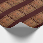 彫刻されたウッドシャロム ラッピングペーパー (角)