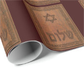 彫刻されたウッドシャロム ラッピングペーパー (ロールコーナー)