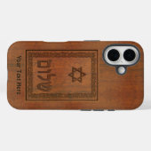 彫刻されたウッドシャロム Case-Mate iPhoneケース (裏面 (横))