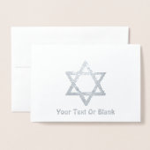 彫刻されたウッドチャグサマート 箔カード (封筒付き正面)