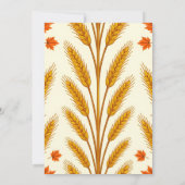 彫刻されたカボチャのホリデーカード 感謝祭 ハロウィン 招待状 (裏面)