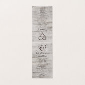 彫刻されたスウィート素朴ア結婚ーツの式プログラム (外部フラット)