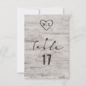 彫刻されたスウィート結婚アーツのテーブル番号 招待状 (正面)